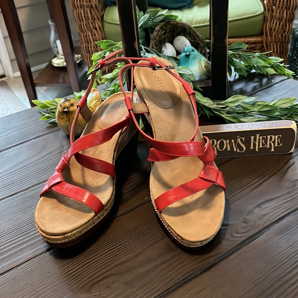 Aerosoles red sandals